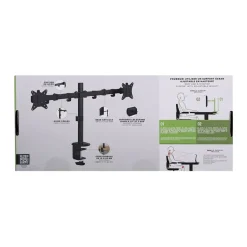 T'nB Ergo - Support double écran fixe - Taille d'écran : 17"-32" - jusqu'à 9kg - noir