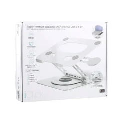 T'nB iClick - Station d'accueil + support pour ordinateur portable - USB-C - HDMI - 1GbE