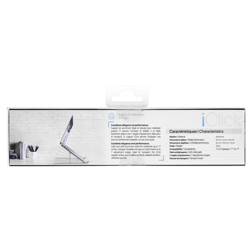 T'nB iClick - support pliable pour ordinateur portable jusqu'à 17"