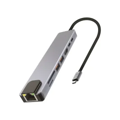 T'nB iClick Pro - Hub 8 en 1 - USB-C 3.2 - HDMI - 1GbE