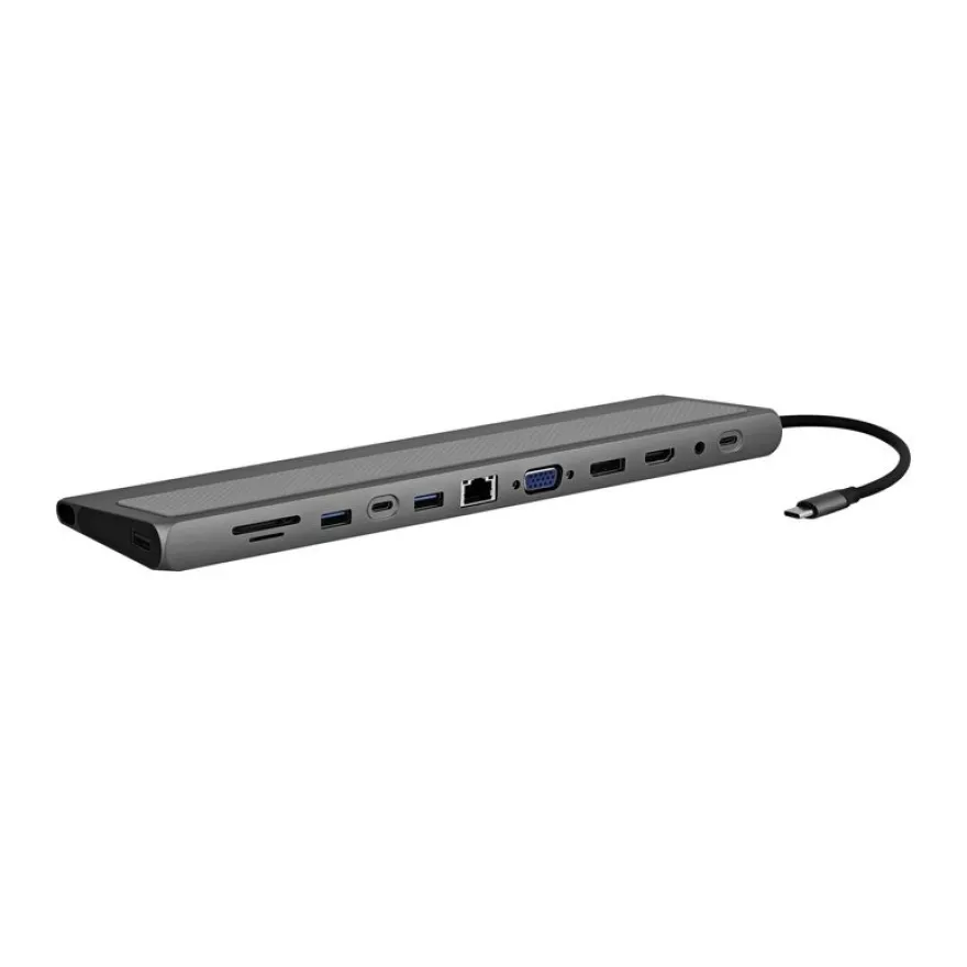 T'nB 12-in-1 - Station d'accueil - USB-C - VGA, HDMI, DP - 1GbE