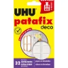 UHU Patafix deco - 32 pastilles adhésives - blanc - non permanent