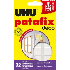 UHU Patafix deco - 32 pastilles adhésives - blanc - non permanent