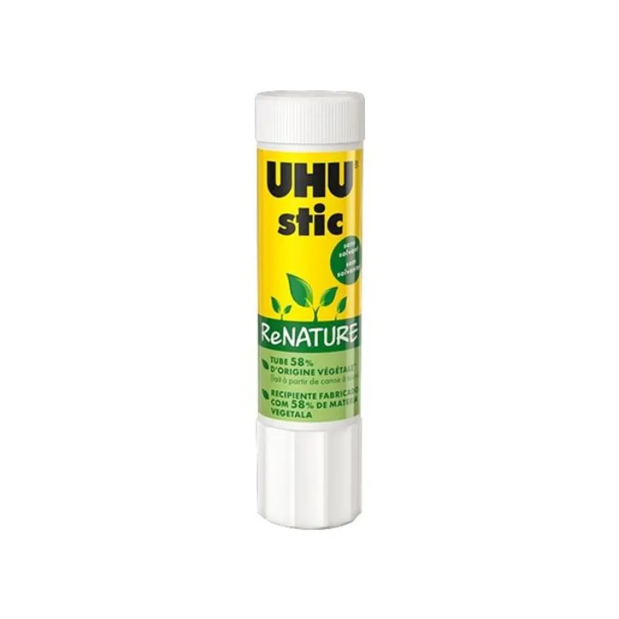 UHU stic ReNATURE - Bâton de colle - 40 g - Plastique écologique
