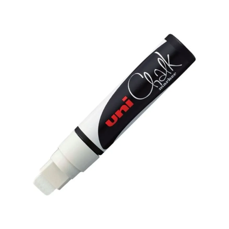 UNI CHALK - Marqueur craie - pointe extra large - blanc
