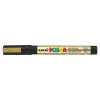 Uni POSCA PC-3M - Pack de 4 marqueurs - noir, argent, blanc, or