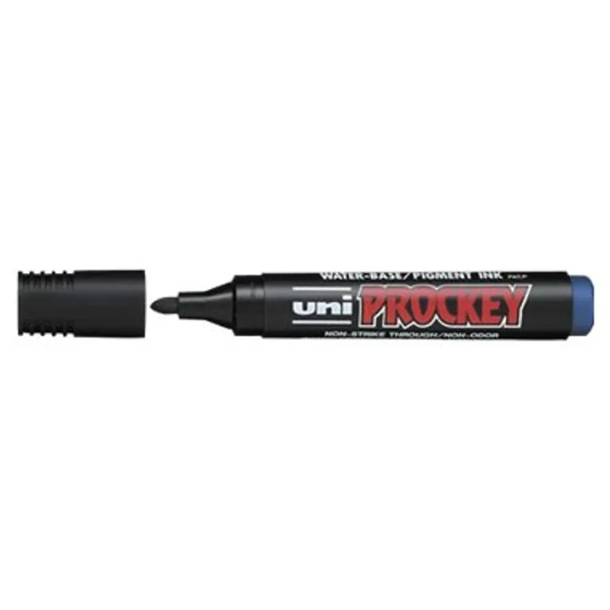 UNI PROCKEY PM - Marqueur permanent - pointe ogive - bleu