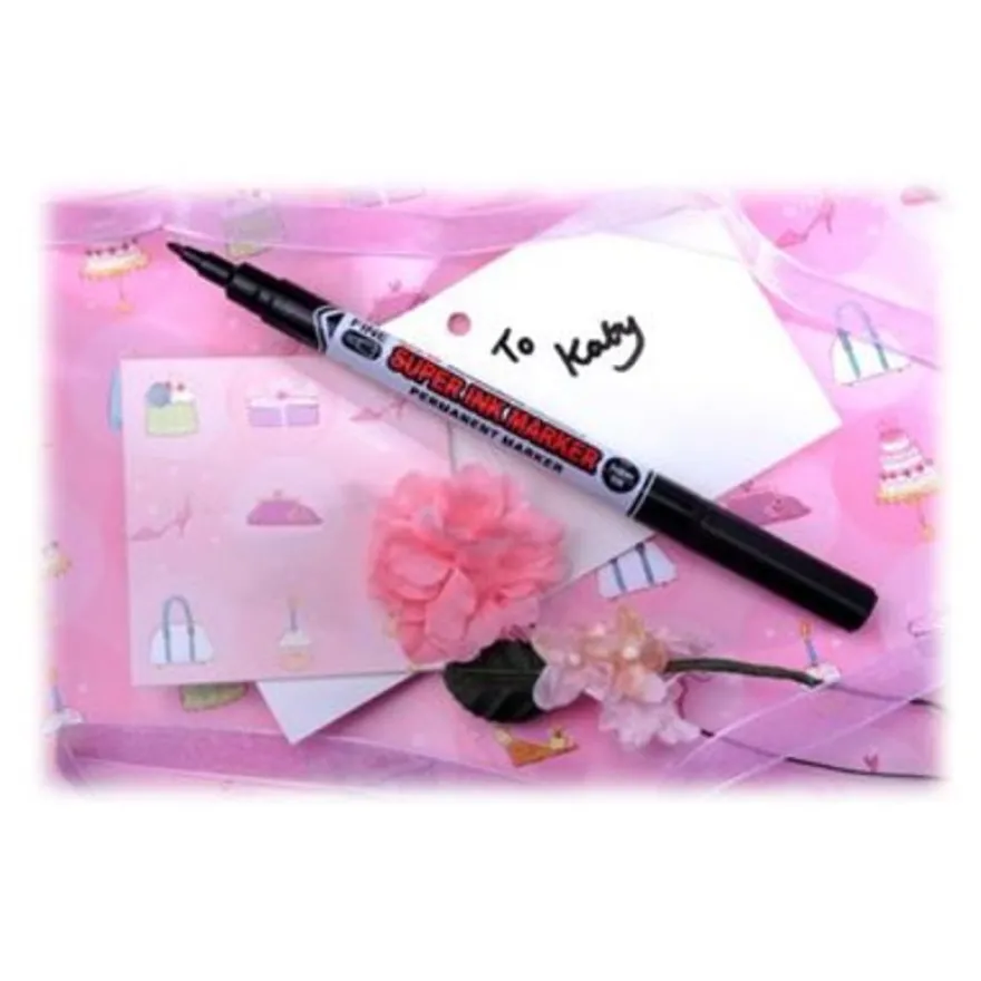 UNI SUPER INK - Marqueur permanent - pointe fine - noir