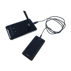 Unilux - Lampe de bureau pliable Linka - LED - USB + chargeur sans fil - noir