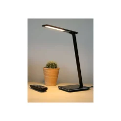 Unilux - Lampe de bureau pliable Linka - LED - USB + chargeur sans fil - noir