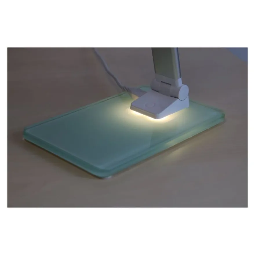 Unilux - Lampe de bureau pliable Popy - LED - socle en verre