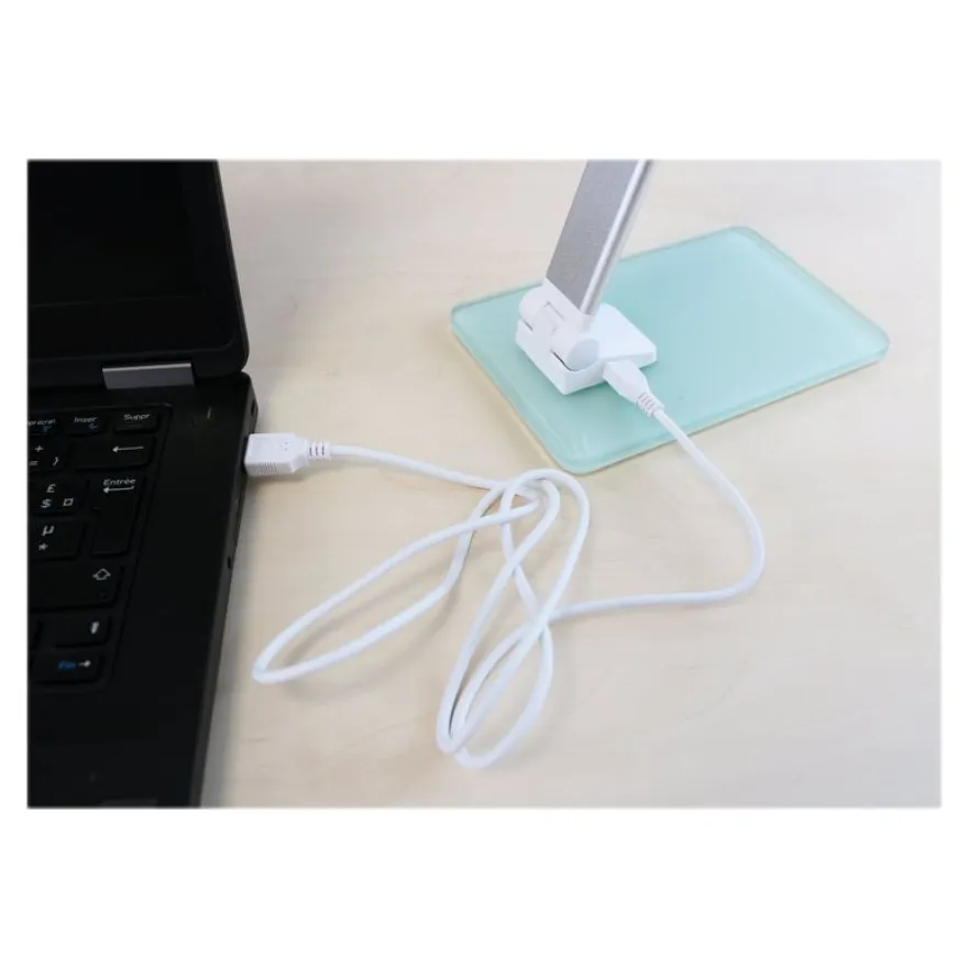 Unilux - Lampe de bureau pliable Popy - LED - socle en verre