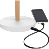 Unilux - Lampe de bureau Vicky - LED - port de charge USB - blanc/bois