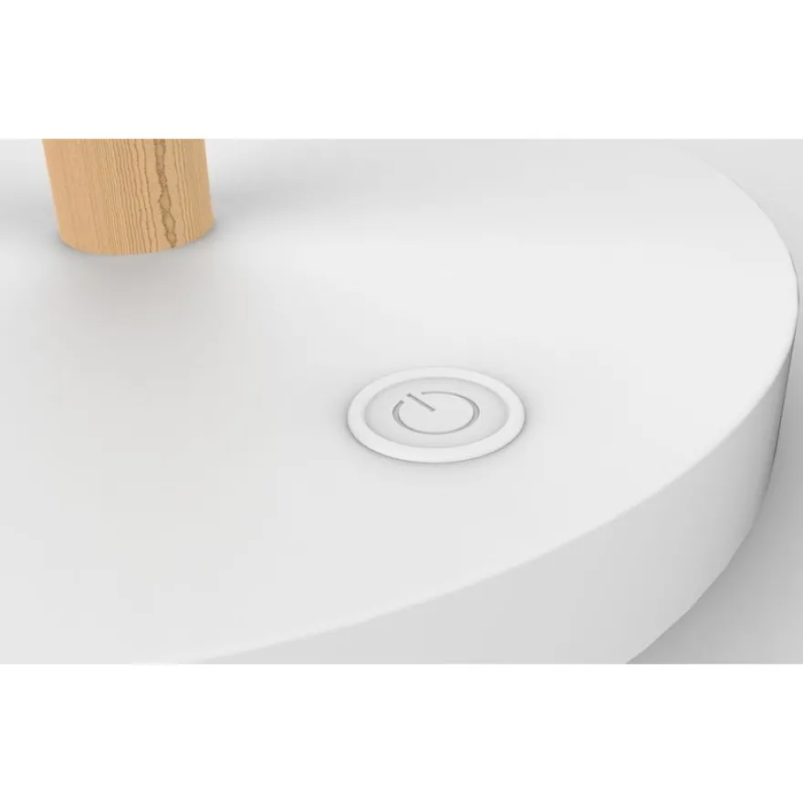 Unilux - Lampe de bureau Vicky - LED - port de charge USB - blanc/bois