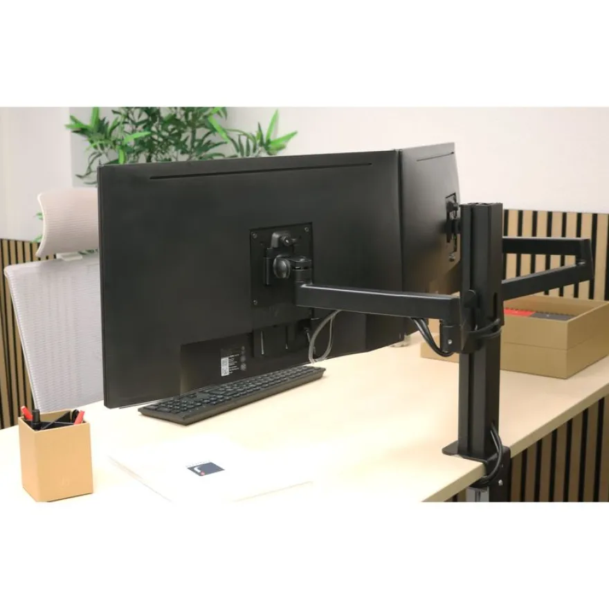 Unilux AXIO - Bras support pour double écran - noir