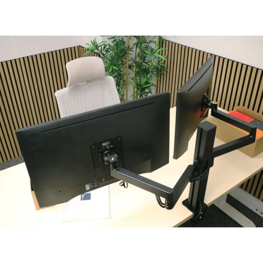 Unilux AXIO - Bras support pour double écran - noir