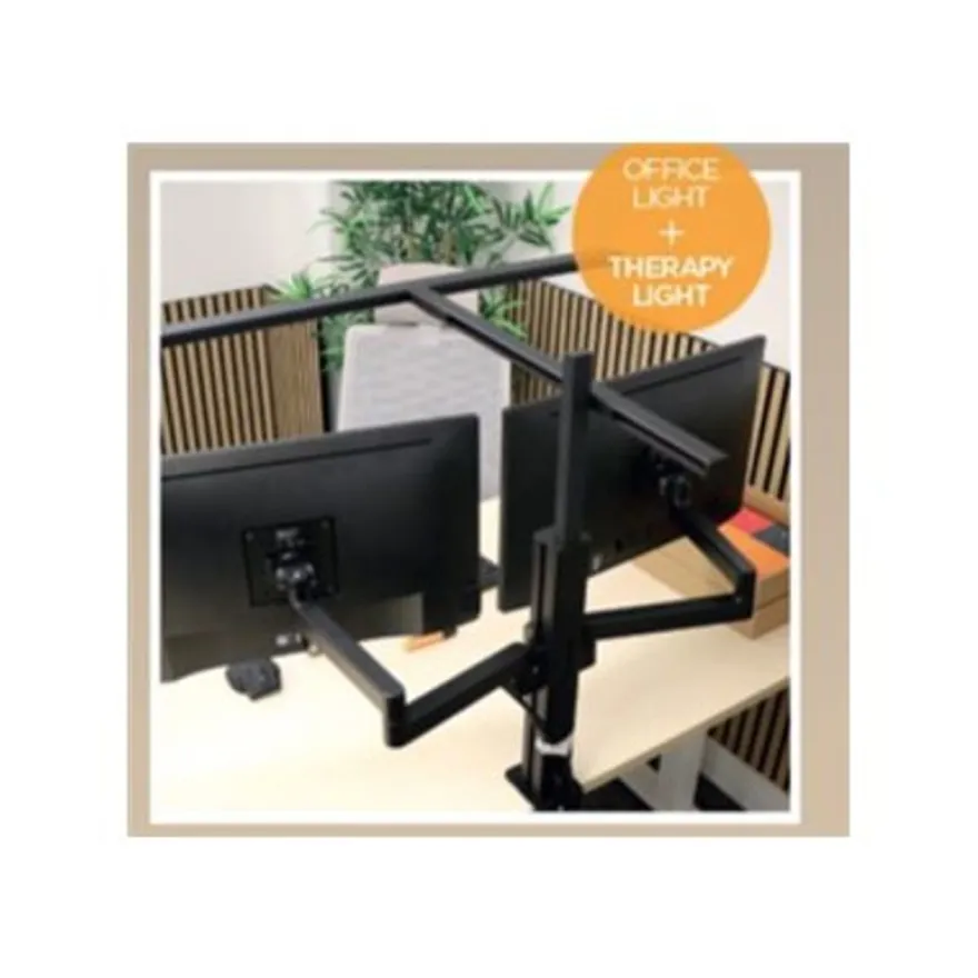 Unilux Lampe Elite + support double écran - noir