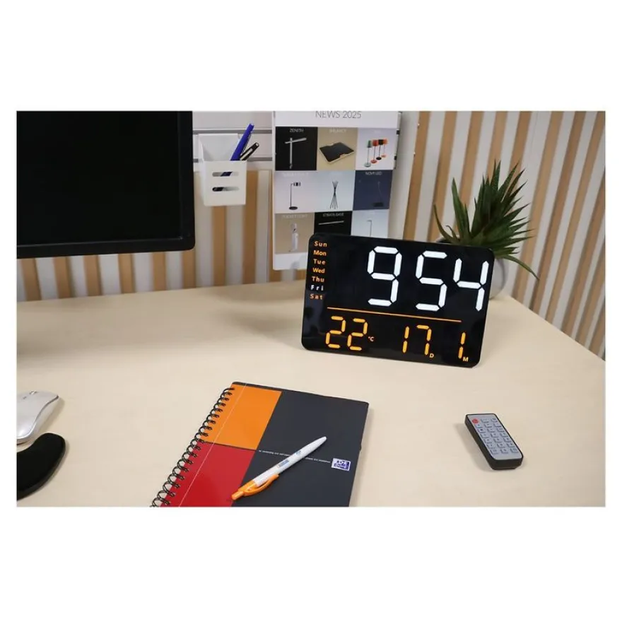 UNILUX Numi - Horloge digital à Led - noir