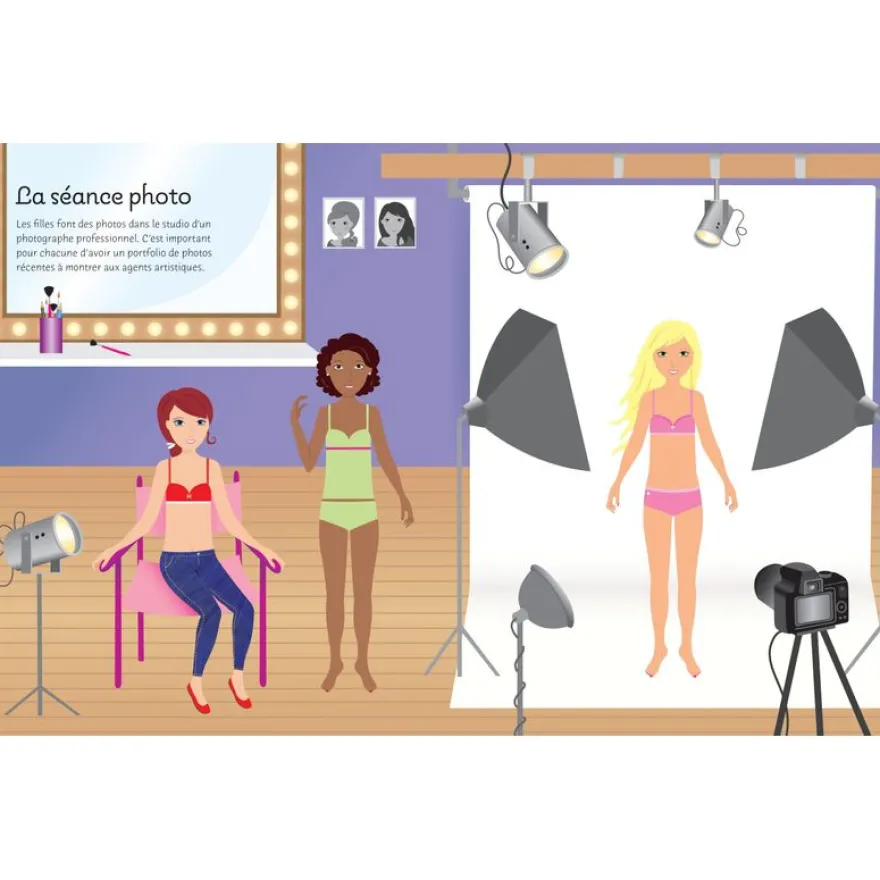 Usborne - J'habille mes amies - Les actrices - Autocollants