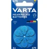 VARTA - Lot de 6 piles auditives ZA675/PR44
