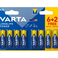 VARTA Longlife Power - 6 piles alcalines + 2 gratuites - AA LR06