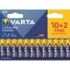 VARTA Longlife power - 10+2 piles alcalines - AA LR06