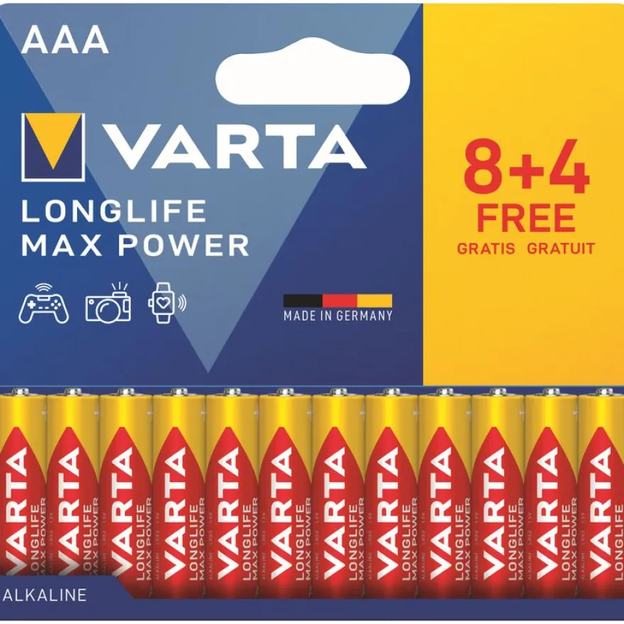 VARTA Max Tech 4703 - 8+4 piles alcalines - AAA LR03