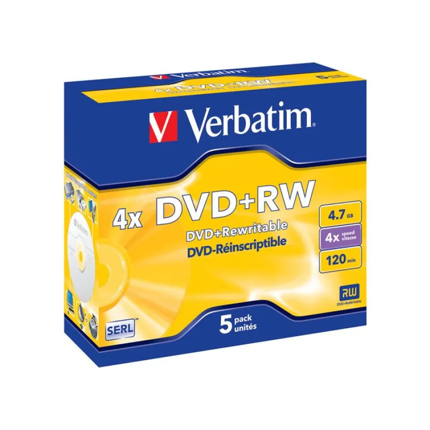Verbatim DataLifePlus - DVD+RW x 5 - 4.7 Go - support de stockage