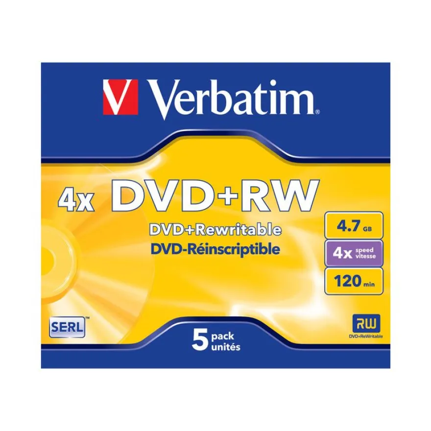 Verbatim DataLifePlus - DVD+RW x 5 - 4.7 Go - support de stockage