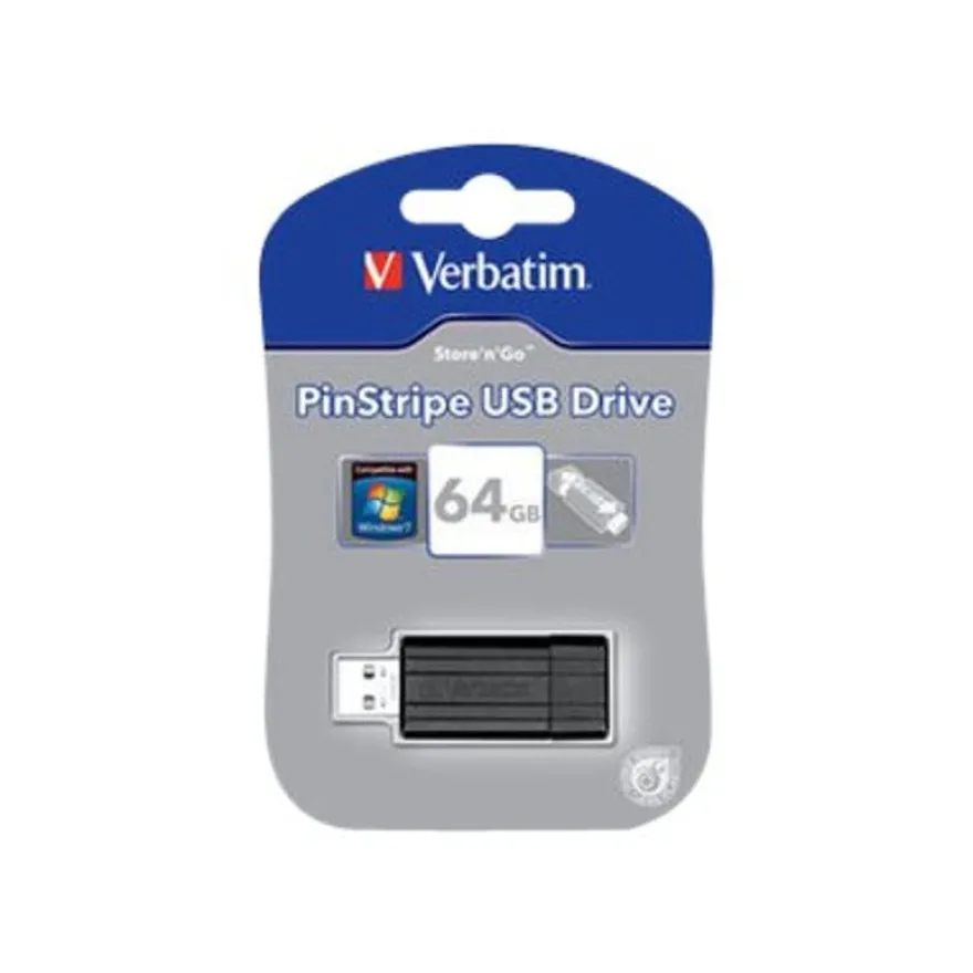 Verbatim PinStripe USB Drive - clé USB - 64 Go
