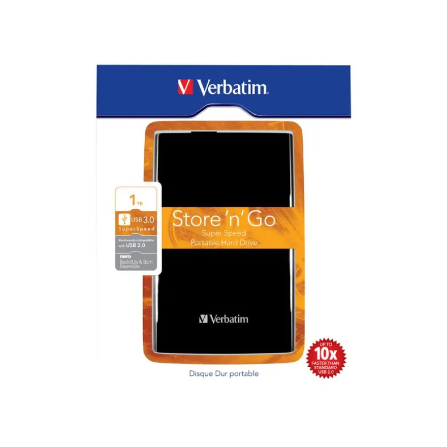 Verbatim Store 'n' Go Portable - disque dur - 1 To - USB 3.0