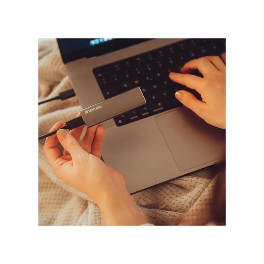 Verbatim Vx500 - Disque dur externe SSD - 1 To - USB 3.2 Gen 2 (USB-C connecteur) - gris sidéral