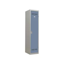 Vestiaire Industrie Salissante - 1 porte - 180 x 40 x 50 cm - gris/bleu