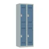 Vestiaire multicases - 2 colonnes - 4 portes - 180 x 60 x 50 cm - gris/bleu
