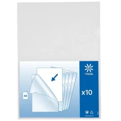 Viquel - 10 Pochettes coin - A4 - pour 25 feuilles - 13/100