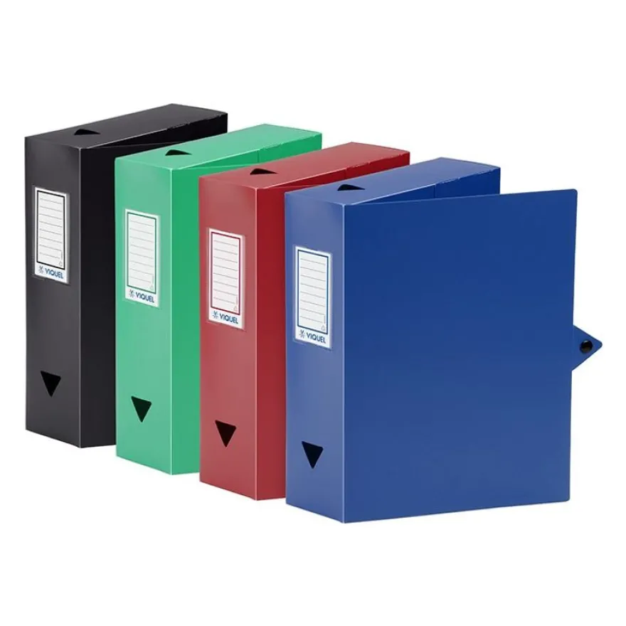Viquel - Boîte de classement plastique - dos 80 mm - disponible dans différentes couleurs