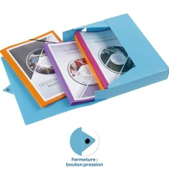 Viquel - Boîte de classement plastique - dos 60 mm - disponible dans différentes couleurs pastels