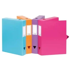 Viquel - Boîte de classement plastique - dos 80 mm - rose fuchsia