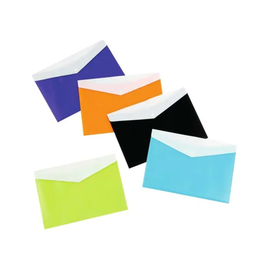 Viquel - Enveloppe plate polypro - double poche - A4 - disponible dans différentes couleurs