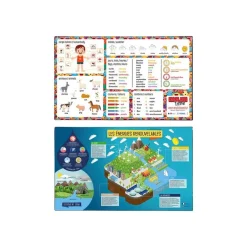 Viquel - Sous-main éducatif Anglais ou Energies renouvelables - 59,5 x 36,2 cm
