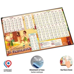 Viquel - Sous-main Educatif Conjugaison - 59,5 x 36,2 cm
