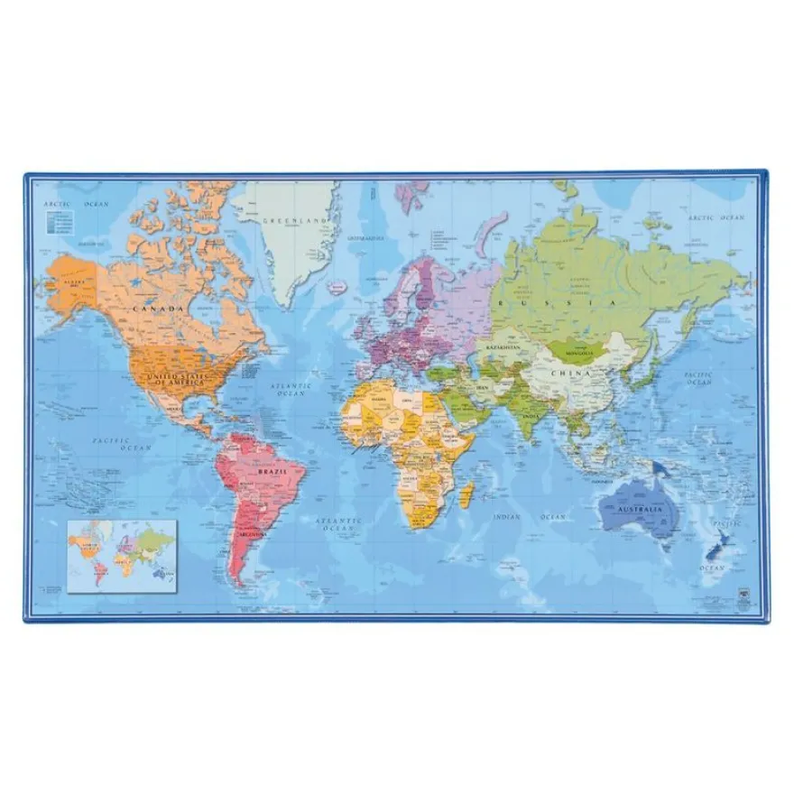 Viquel - Sous-main géographie Europe et Monde - 59,5 x 36,2 cm