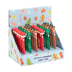 Viquel – Stylo lumineux Noël – 16 × 2 × 1 cm – couleurs assorties