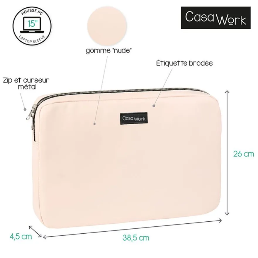 Viquel Casawork - Housse pour ordinateur portable 15″ - Gomme Nude