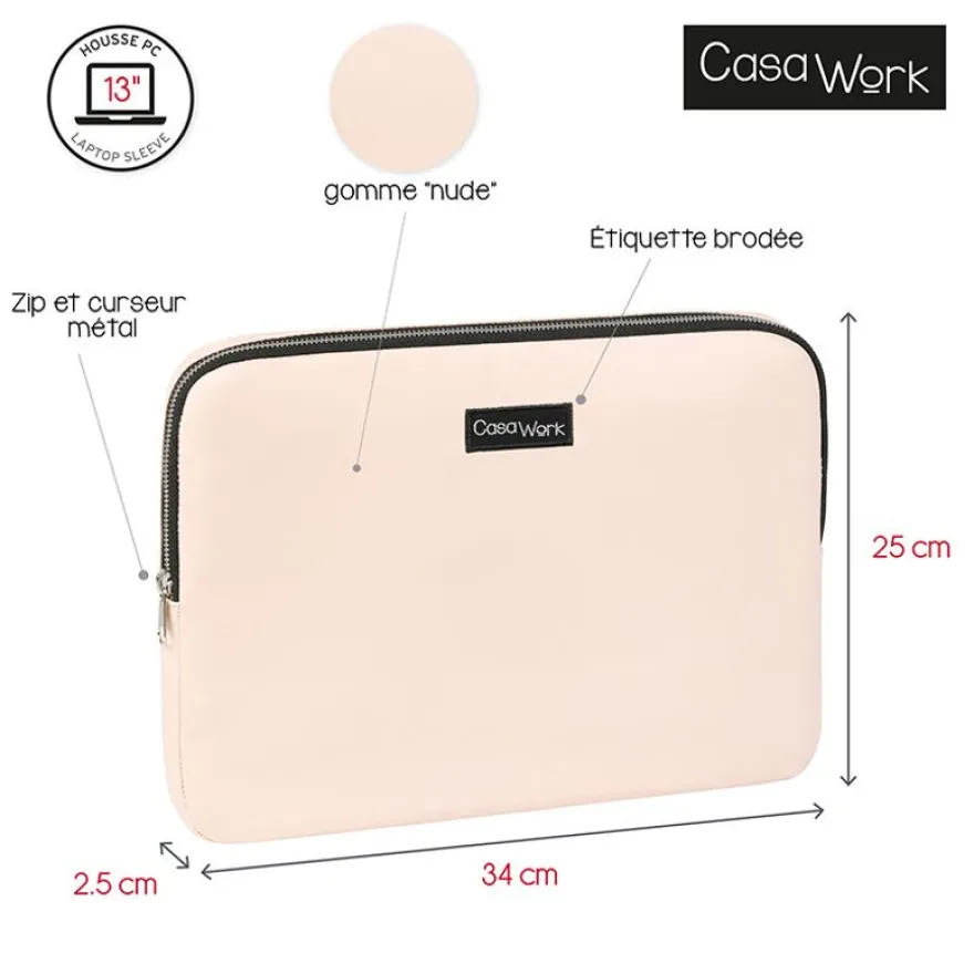 Viquel Casawork - Housse pour ordinateur portable 13″ - Gomme Nude