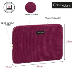 Viquel Casawork - Housse pour ordinateur portable 13″ - Velvet bordeaux