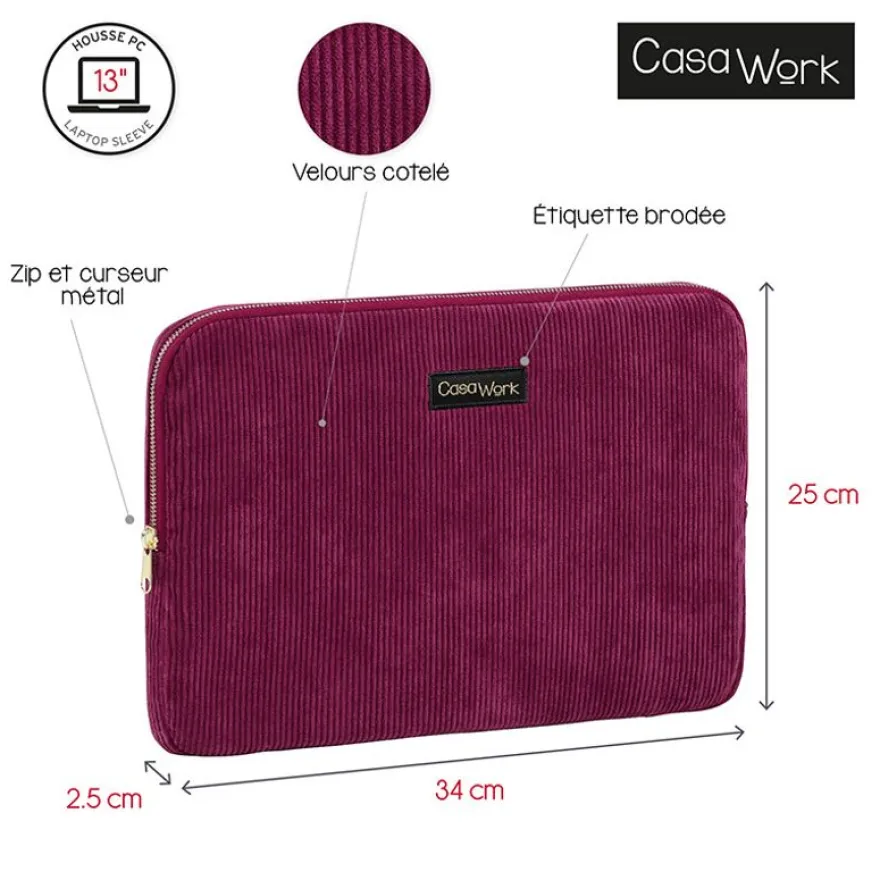 Viquel Casawork - Housse pour ordinateur portable 13″ - Velvet bordeaux