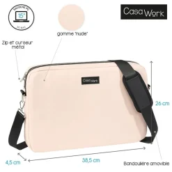 Viquel Casawork - Sacoche pour ordinateur portable 15″ - Gomme Nude