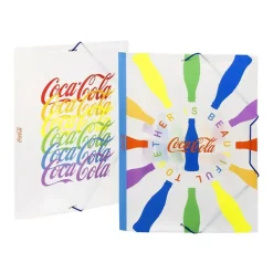 Viquel Coca-Cola - Chemise à 3 rabats - 24,5 x 32 cm - 2 modèles multicolores au choix