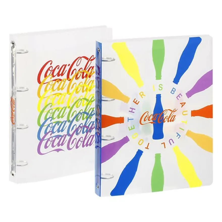 Viquel Coca-Cola - Classeur souple à anneaux - pour 250 feuilles - 2 modèles multicolores au choix